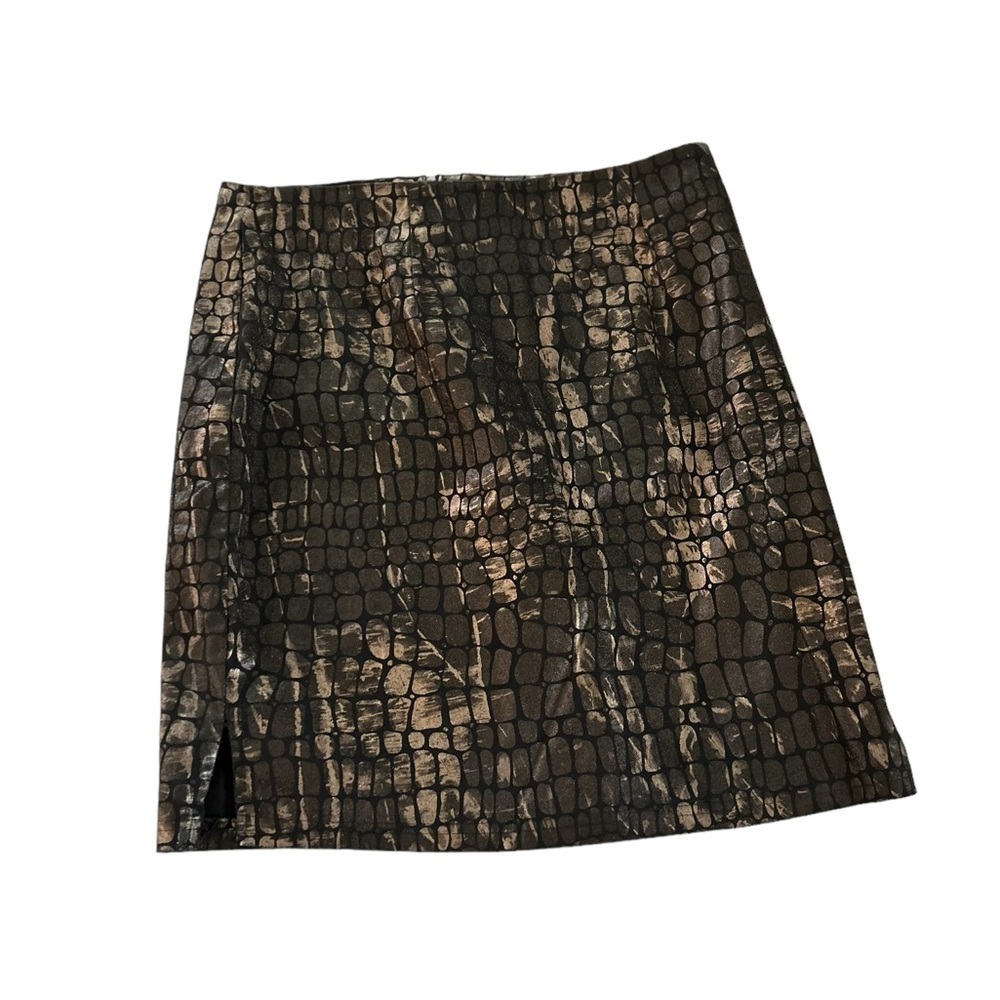 RAG size 12, black and‎ gold skirt midi